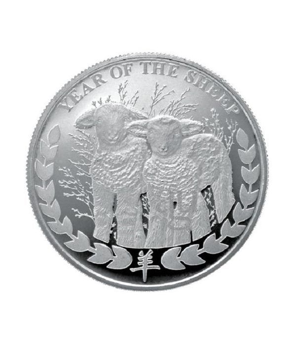 Moneda onza de plata 1000 Shilling Somalia Año Oveja 2015