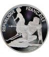 Moneda de plata 100 Francos Francia 1990 Albertville'92 Slam.