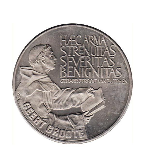 Moneda 2.5 ECU de Holanda 1990 Geert Groote. Níquel.  - 2