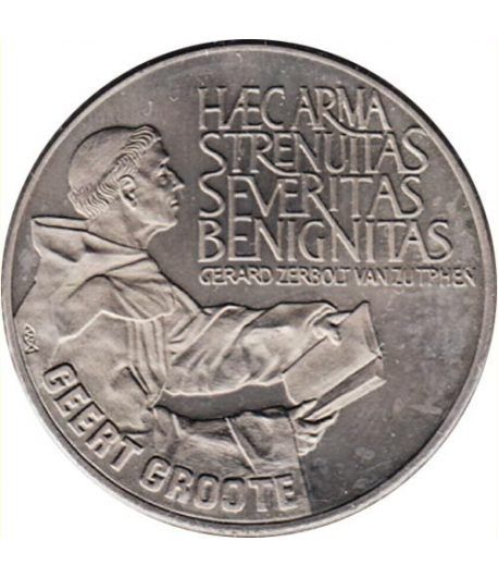 Moneda 2.5 ECU de Holanda 1990 Geert Groote. Níquel.