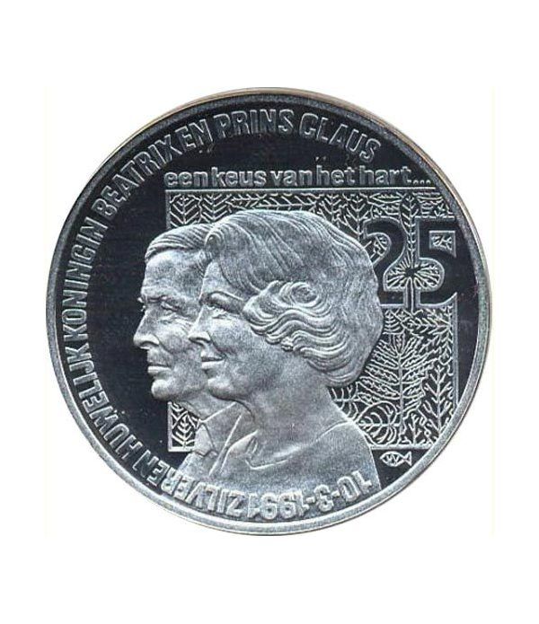 Moneda de plata 25 Ecu Holanda 1991 Beatrix. Proof.  - 4