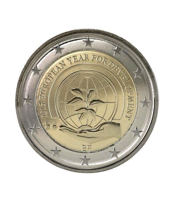 moneda conmemorativa 2 euros Belgica 2015 Año Desarrollo.