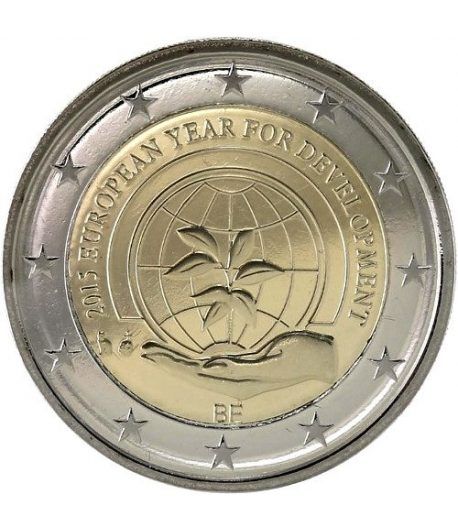 moneda conmemorativa 2 euros Belgica 2015 Año Desarrollo.