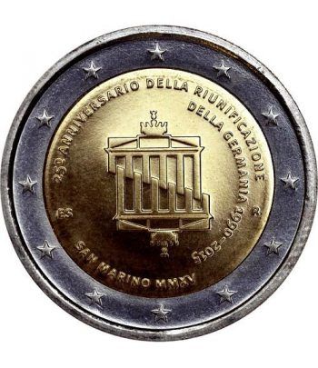 moneda conmemorativa 2 euros San Marino 2015 Reunificacion