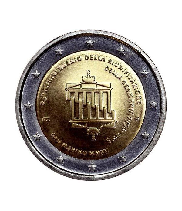 moneda conmemorativa 2 euros San Marino 2015 Reunificacion