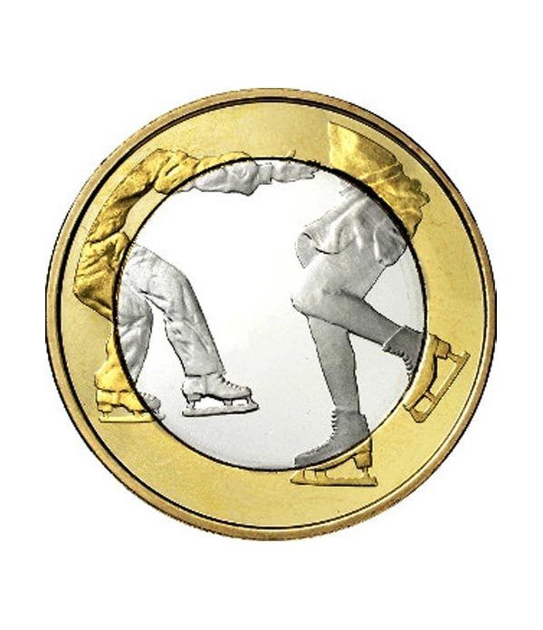 moneda Finlandia 5 Euros 2015 Deportes. Patinaje. Cuproniquel.