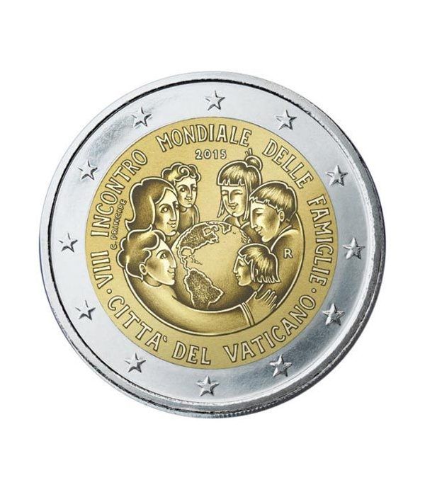 moneda conmemorativa 2 euros Vaticano 2015. Estuche Oficial.