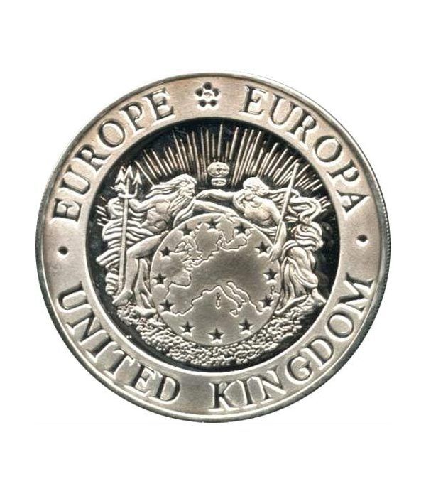 Silver ECU Europa de plata Gran Bretaña 1992 Proof  - 4