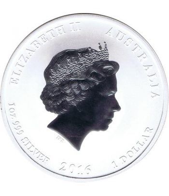 Moneda onza de plata 1$ Australia Lunar Mono 2016.