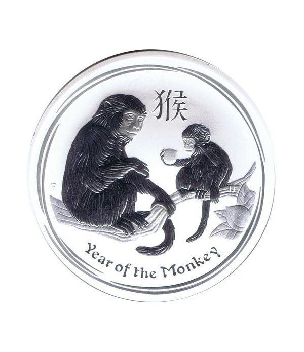 Moneda onza de plata 1$ Australia Lunar Mono 2016.