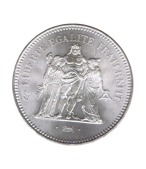 Moneda de plata 50 francos Francia 1975.  - 4