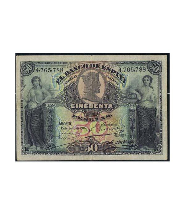 (1907/07/15) Madrid. 50 Pesetas. MBC+. Serie 4765788