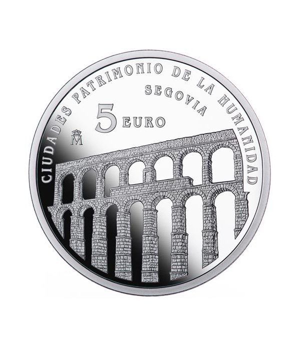 Moneda 2015 Patrimonio de la Humanidad. Segovia. 5 euros.