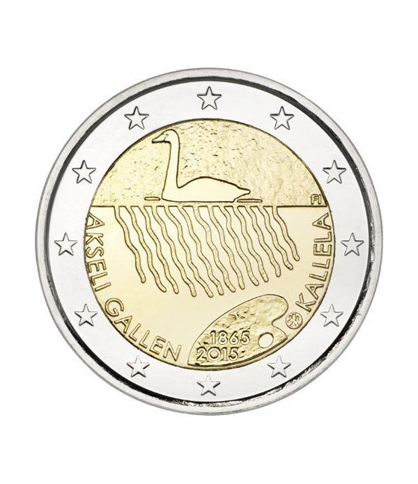 moneda conmemorativa 2 euros Finlandia 2015 Akseli.  - 2