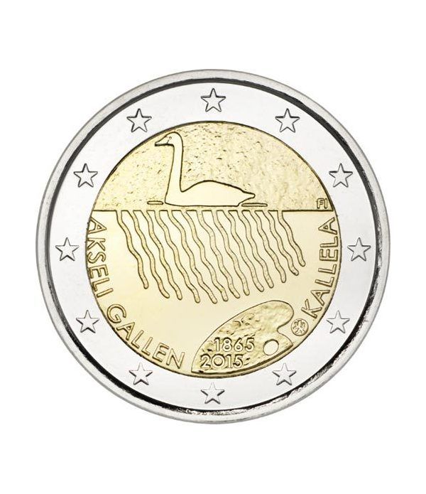 moneda conmemorativa 2 euros Finlandia 2015 Akseli.