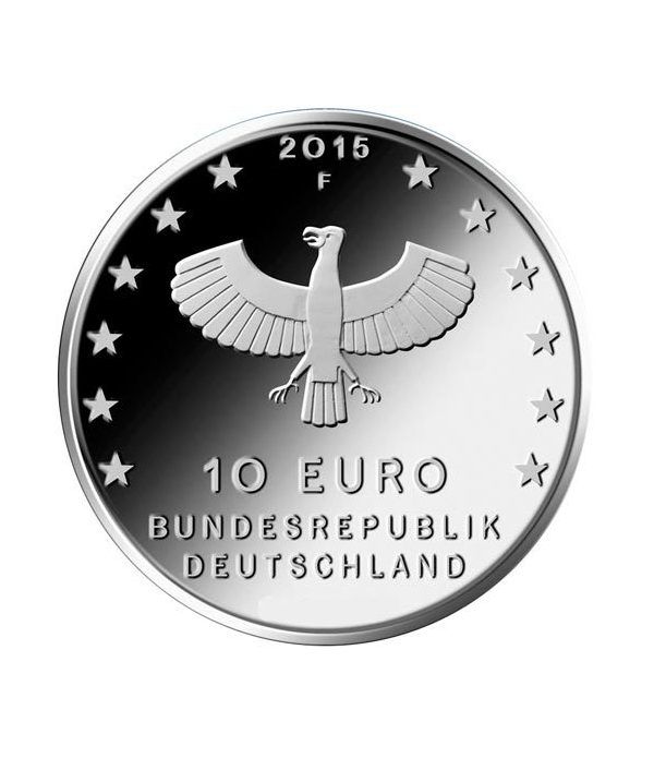 moneda Alemania 10 Euros 2015 F. 1000 Años Leipzig.  - 4