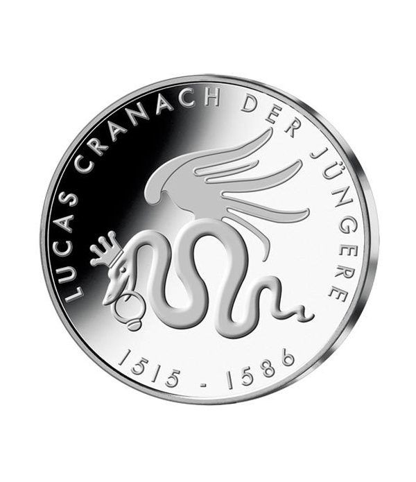 moneda Alemania 10 Euros 2015 G. Lucas Cranach.  - 2