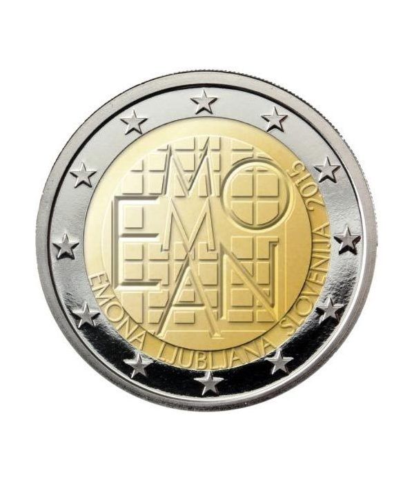 moneda conmemorativa 2 euros Eslovenia 2015.