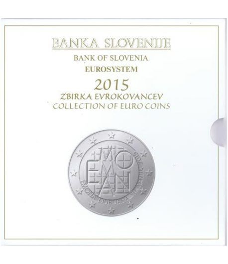 Cartera oficial euroset Eslovenia 2015. Incluye 2 y 3 euros