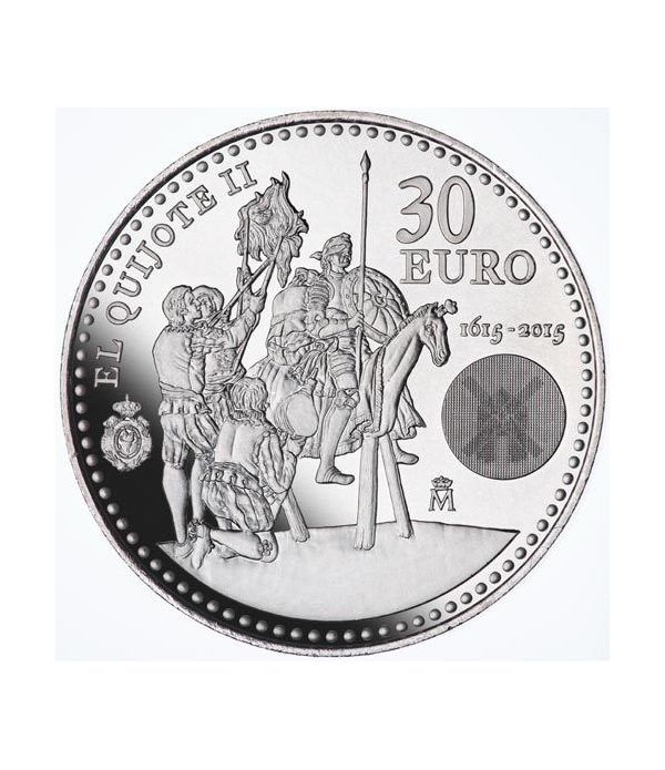 Moneda conmemorativa 30 euros 2015. 2ª Parte de "El Quijote".