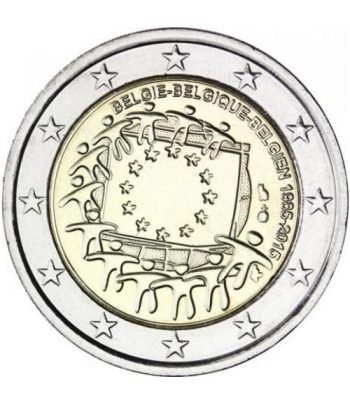 moneda Belgica 2 euros 2015. 30 Años bandera de Europa.