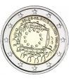 moneda Belgica 2 euros 2015. 30 Años bandera de Europa.