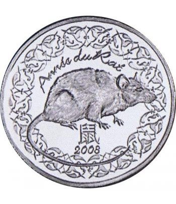 Francia 1/4 € 2008 Año de la Rata.  - 1