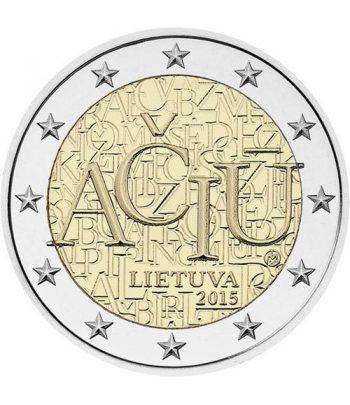 moneda conmemorativa 2 euros Lituania 2015 Idioma.  - 2