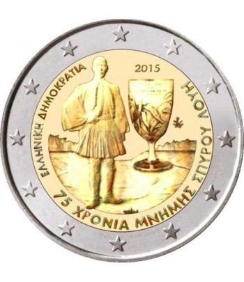 moneda conmemorativa 2 euros Grecia 2015 Spiridon Louis.