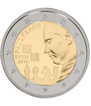 moneda conmemorativa 2 euros Estonia 2016 Paul Keres.