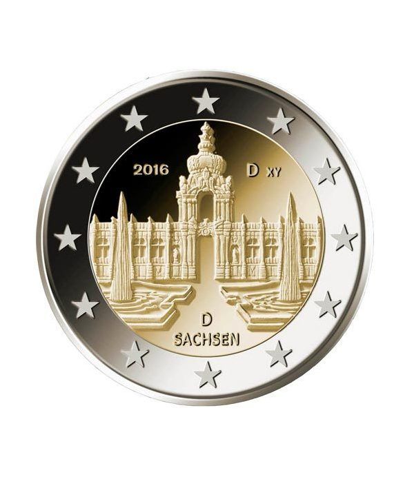moneda conmemorativa 2 euros Alemania 2016 (5) Sachsen  - 2