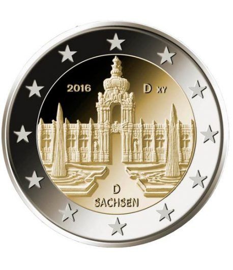 moneda conmemorativa 2 euros Alemania 2016 (5) Sachsen
