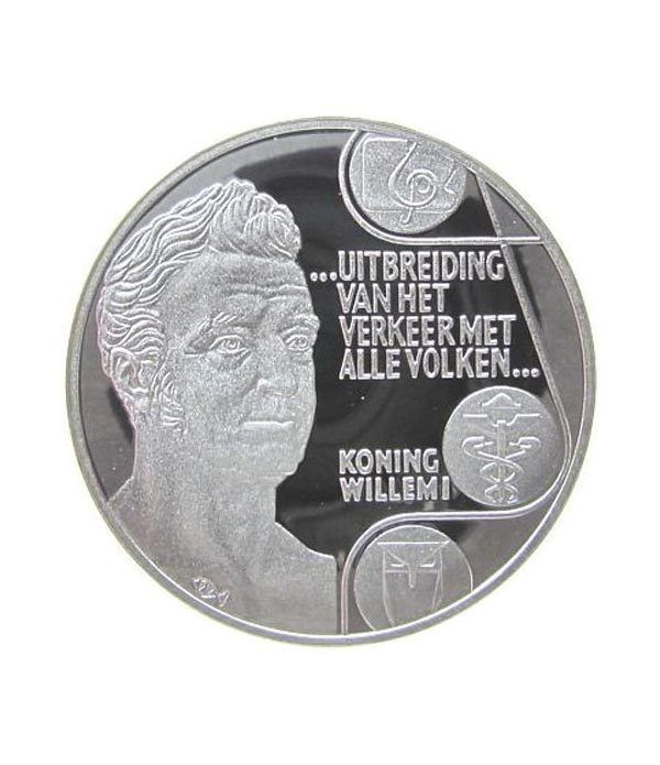 Moneda de plata 25 Ecu Holanda 1992 Rey Guillermo I. Proof.