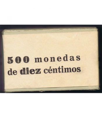 Caja con 500 monedas de DIEZ 10 centimos 1959