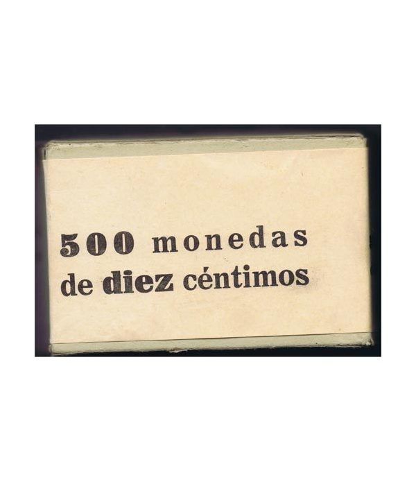 Caja con 500 monedas de DIEZ 10 centimos 1959