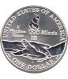 Moneda de plata 1$ Estados Unidos Atlanta Paralimpicos 1995.