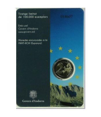 moneda conmemorativa 2 euros Andorra 2014. BU.