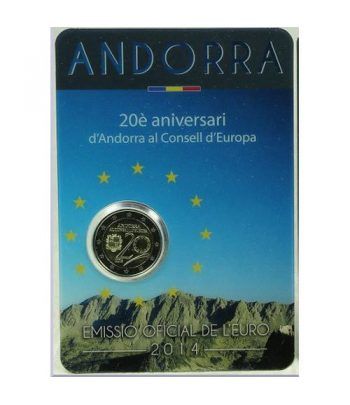 moneda conmemorativa 2 euros Andorra 2014. BU.