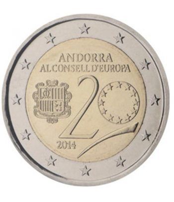 moneda conmemorativa 2 euros Andorra 2014. BU.