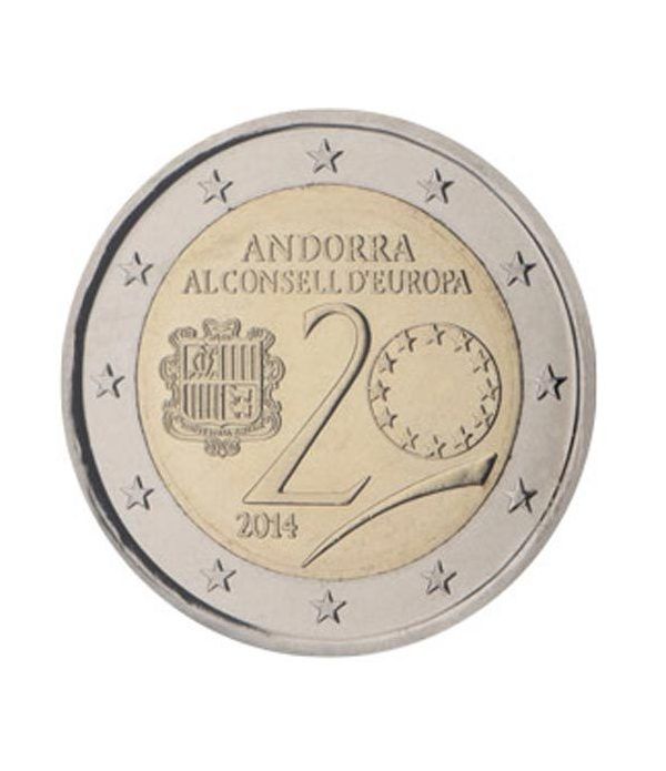 moneda conmemorativa 2 euros Andorra 2014. BU.