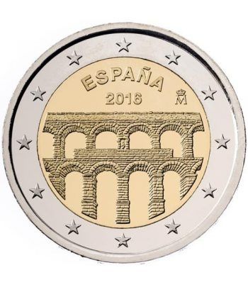 moneda conmemorativa 2 euros España 2016 Segovia.