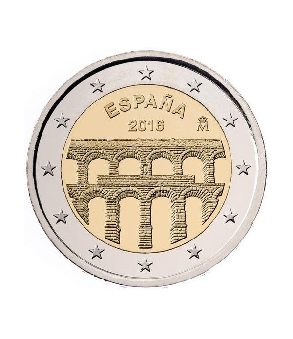 moneda conmemorativa 2 euros España 2016 Segovia.