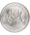 Moneda de plata 10$ Singapur 1978 Satelites Telecomunicación.