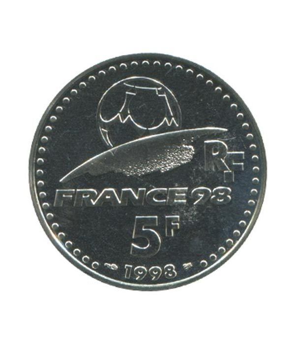 Moneda de plata 5 Francos Francia 1998 Final Mundial 98.  - 2