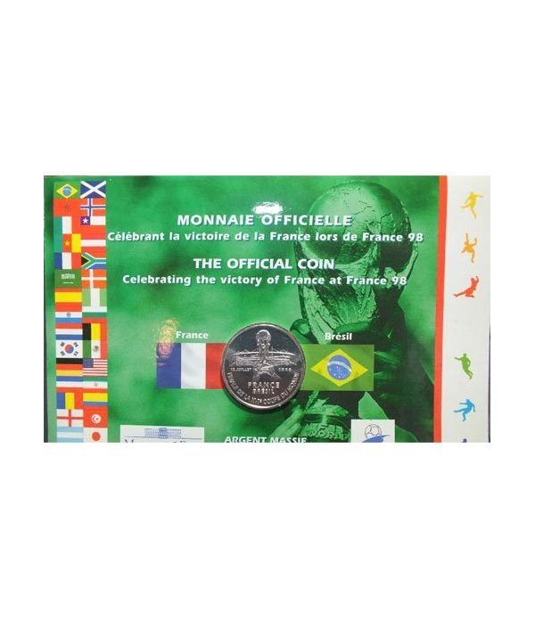 Moneda de plata 5 Francos Francia 1998 Final Mundial 98.  - 4