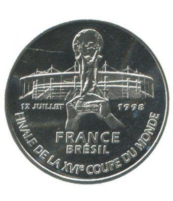 Moneda de plata 5 Francos Francia 1998 Final Mundial 98.