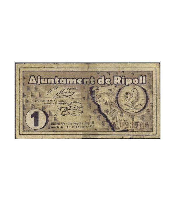 (1937) 1 Pesseta Ajuntament de Ripoll. MBC