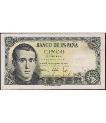 (1951/08/16) Madrid. 5 Pesetas. MBC.