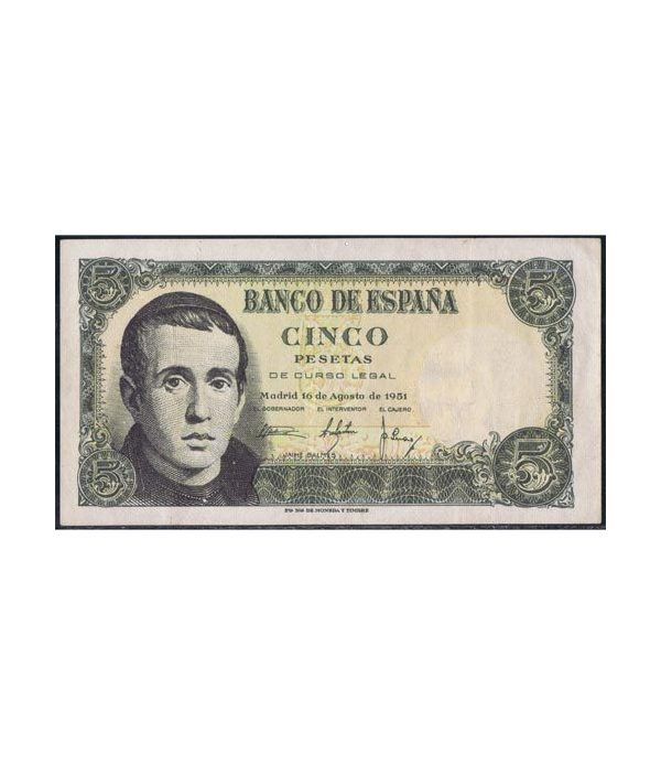 (1951/08/16) Madrid. 5 Pesetas. EBC.