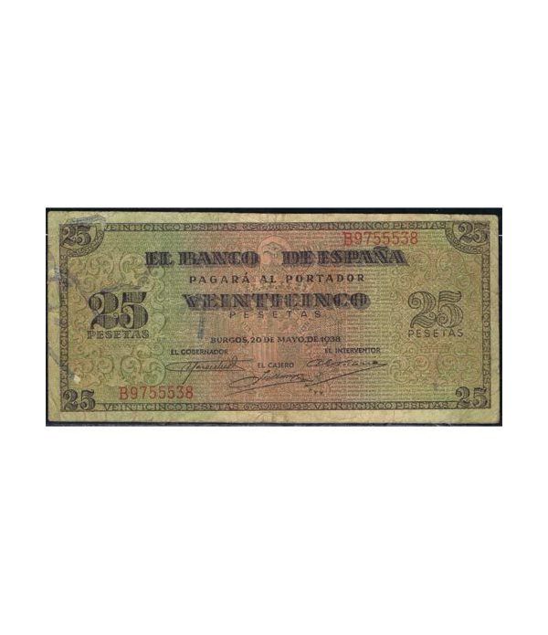 (1938/05/20) Burgos. 25 Pesetas. MBC. Serie B9755538